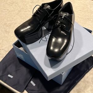 Prada Leather Platform Lace-up
